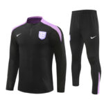 player version 24-25 England black with purple half zipper training tracksuit