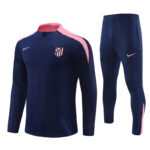 player version 24-25 ATM navy blue with pink half zipper training tracksuit