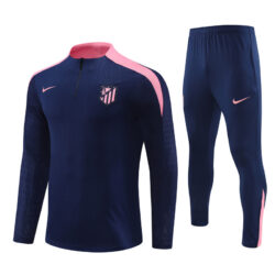 player version 24-25 ATM navy blue with pink half zipper training tracksuit