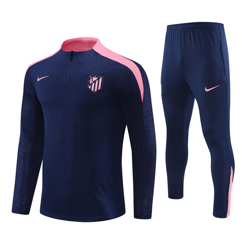 player version 24-25 ATM navy blue with pink half zipper training tracksuit