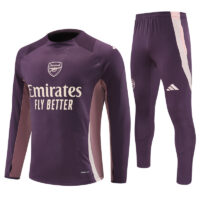 player version 24-25 Arsenal purple with pink stripe pullover sweater tracksuit