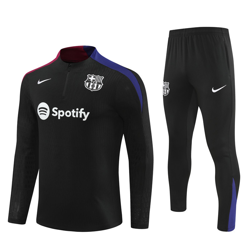 player version 24-25 Bar black half zipper training tracksuit