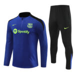 player version 24-25 Bar color blue with black half zipper training tracksuit