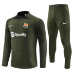23-24 Bar army green half zipper sweater tracksuit