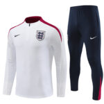 player version 24-25 England white with red half zipper training tracksuit