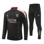 player version 24-25 PS G Jrdan black with pink half zipper training tracksuit