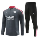 player version 24-25 PS G dark gray with pink half zipper training tracksuit