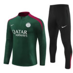 player version 24-25 PS G green with red half zipper training tracksuit