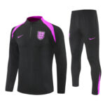 player version 25-26 England black with purple half zipper sweater tracksuit