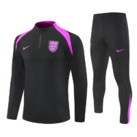 player version 25-26 England black with purple half zipper sweater tracksuit