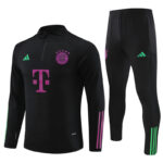 23-24 Bayern black half zipper sweater tracksuit