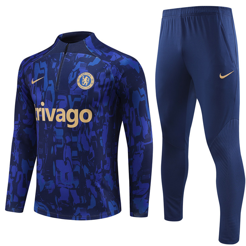 23-24 Chelsea blue half zipper training tracksuit 23-24 Chelsea blue half zipper training tracksuit