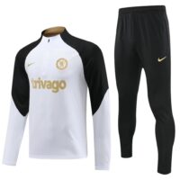 23-24 Chelsea white with black half zipper training tracksuit 23-24 Chelsea white with black half zipper training tracksuit