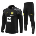 23-24 Dortmund black half zipper training tracksuit