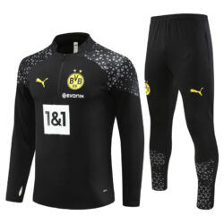 23-24 Dortmund black half zipper training tracksuit