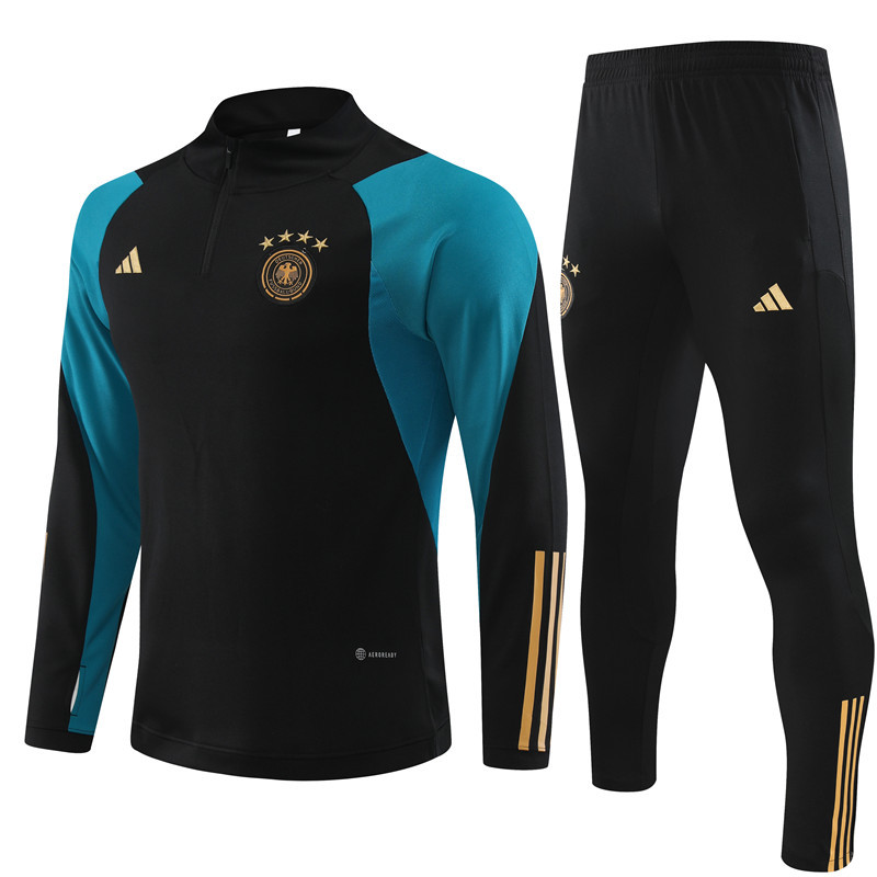 23-24 Germany black with blue half zipper sweater tracksuit 23-24 Germany black with blue half zipper sweater tracksuit