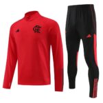 23-24 Flamengo red half zipper sweater tracksuit