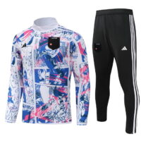 2024 Japan white with dragon ball half zipper training tracksuit