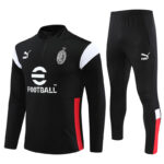 23-24 AC black half zipper sweater tracksuit