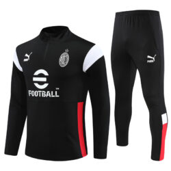 23-24 AC black half zipper sweater tracksuit