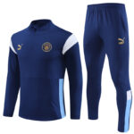 23-24 Man City navy blue half zipper sweater tracksuit