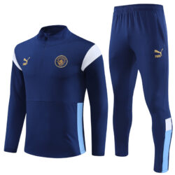 23-24 Man City navy blue half zipper sweater tracksuit