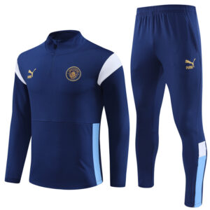 23-24 Man City navy blue half zipper sweater tracksuit