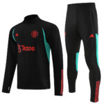 23-24 Manud black with blue half zipper sweater tracksuit