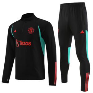 23-24 Manud black with blue half zipper sweater tracksuit