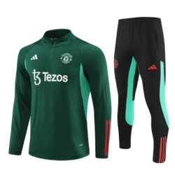 23-24 Manud dark green half zipper training tracksuit