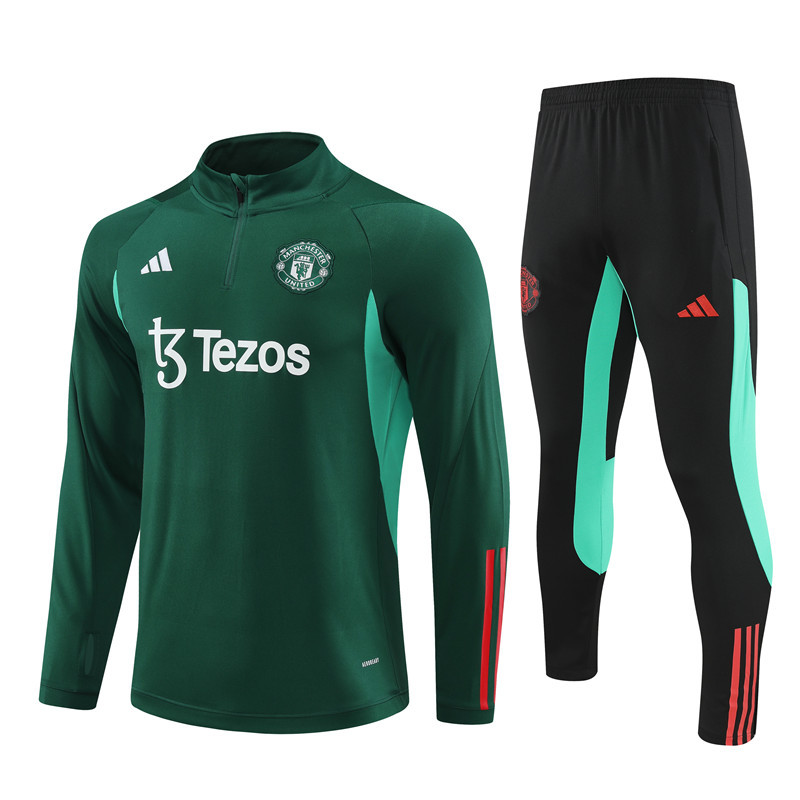 23-24 Manud dark green half zipper training tracksuit 23-24 Manud dark green half zipper training tracksuit
