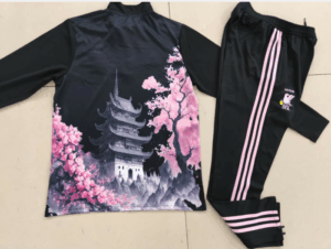 2024 Japan black with pink dragon half zipper training tracksuit - Image 2