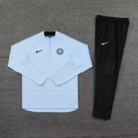 23-24 Inter light blue half zipper sweater tracksuit