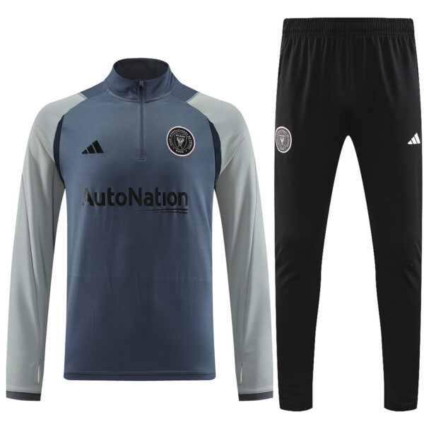 23-24 Miami light blue with gray half zipper sweater tracksuit - Image 2