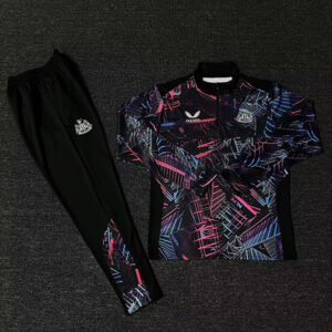 23-24 Newcastle black with pink half zipper training tracksuit - Image 2