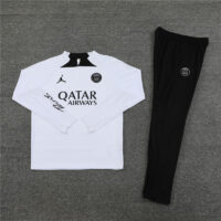 002-108 23-24 PS G Jrdan white with black half zipper training tracksuit