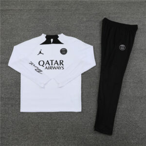23-24 PS G Jrdan white with black half zipper training tracksuit - Image 2