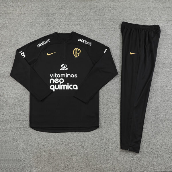 23-24 Palmeiras black half zipper sweater tracksuit - Image 2