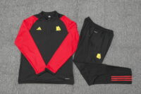 23-24 Roma black with red half zipper training tracksuit