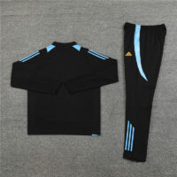 002-135 24-25 Argentina black with blue half zipper training tracksuit