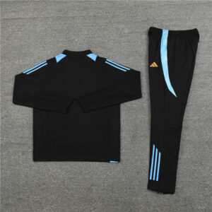24-25 Argentina black with blue half zipper training tracksuit - Image 2