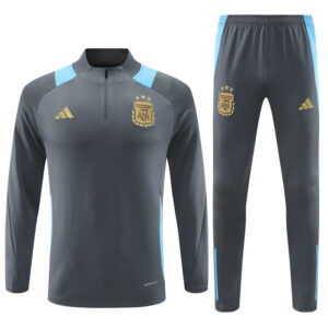 24-25 Argentina dark gray half zipper training tracksuit - Image 2