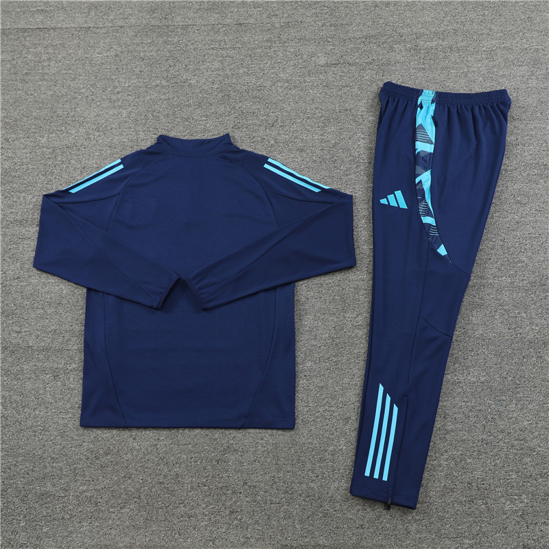 24-25 Arsenal navy blue half zipper training tracksuit