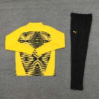 002-158 24-25 Dortmund yellow with black half zipper training tracksuit