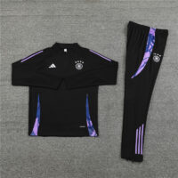 002-161 24-25 Germany black half zipper training tracksuit