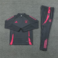 002-162 24-25 Germany dark gray with pink half zipper training tracksuit