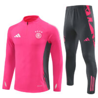 002-163 24-25 Germany pink with gray half zipper training tracksuit