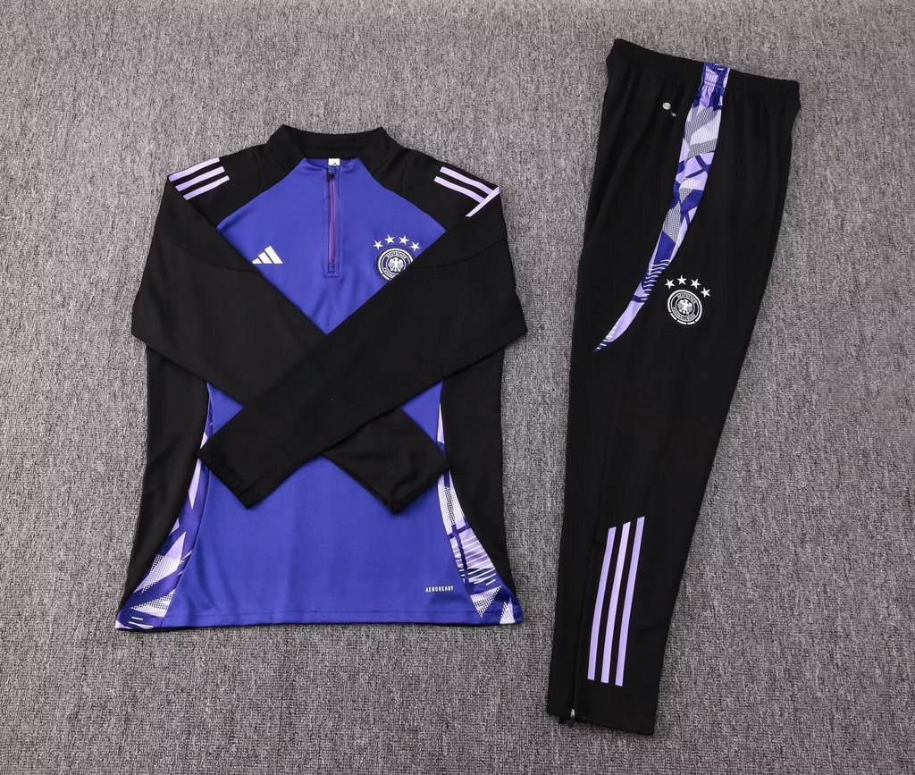 002-164 24-25 Germany purple with black half zipper training tracksuit