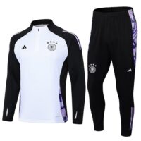 24-25 Germany white with black half zipper training tracksuit