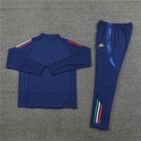 002-167 24-25 Italy color blue half zipper training tracksuit